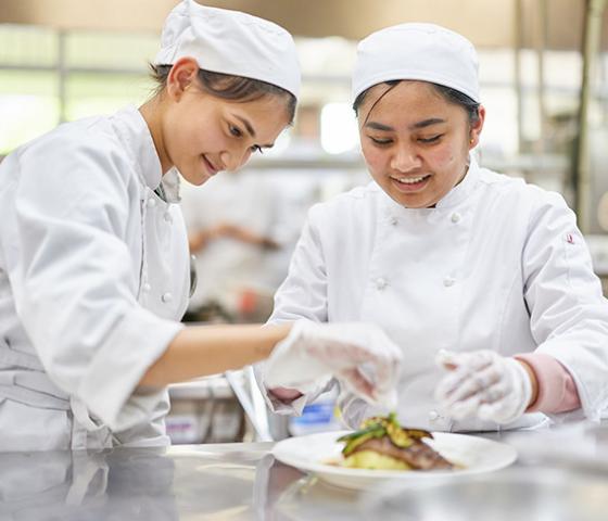 Image of chefs working in commercial kitchen